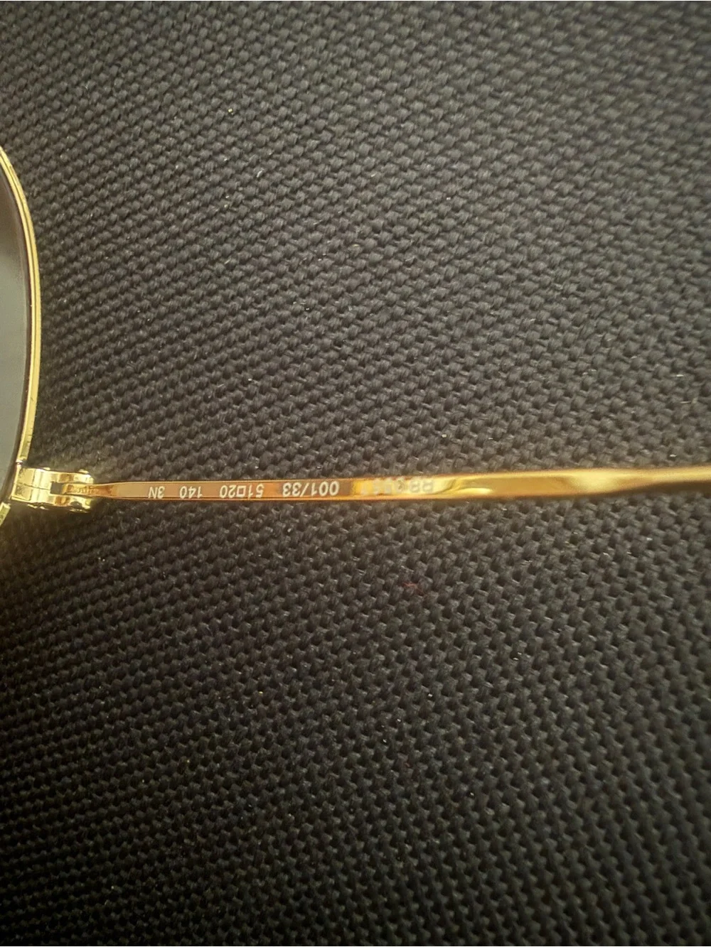 Ray-Ban RB3548N Hexagonal Flat Lenses Gold Brown 51mm 001/33 Italy Sunglasses